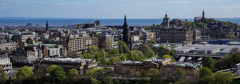 Sunny view of Edinburgh
