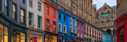 Victora Street in Edinburgh in the morning, before most shops opened.