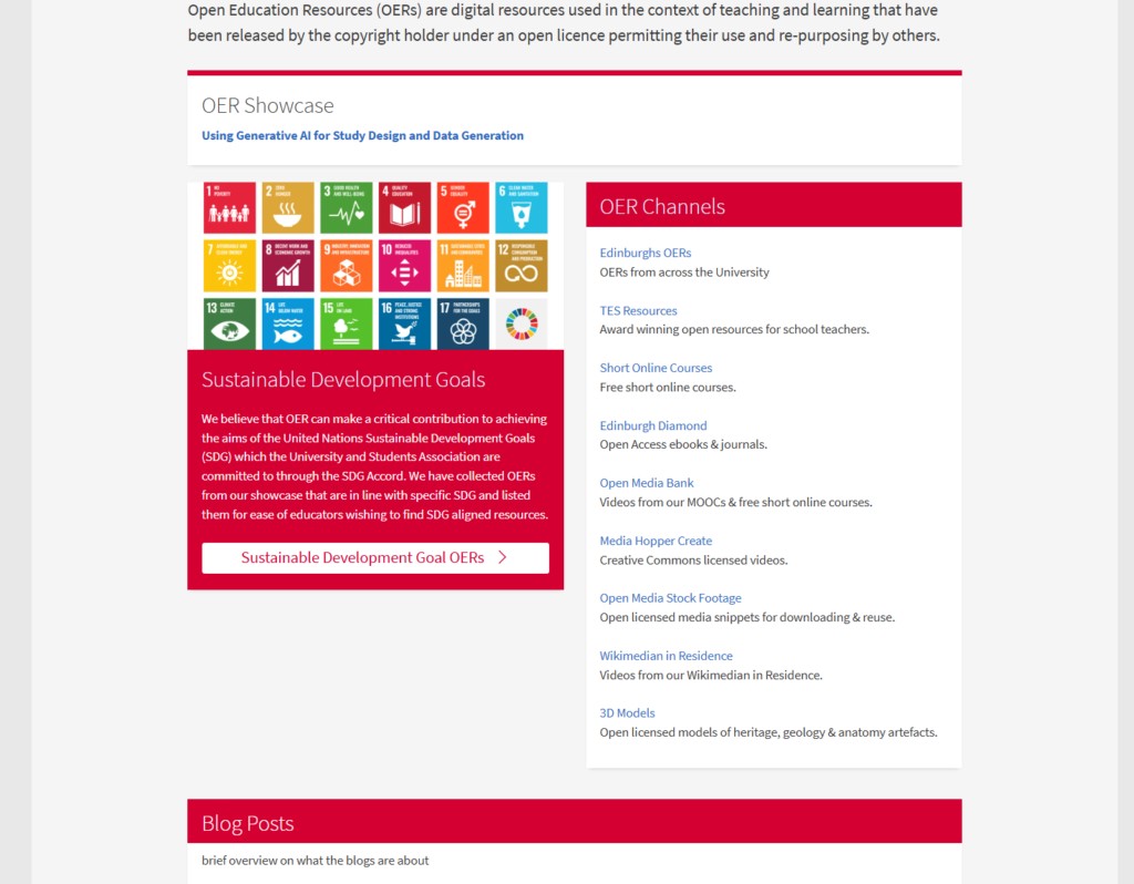 Screenshot of what the training site looks like in preview.